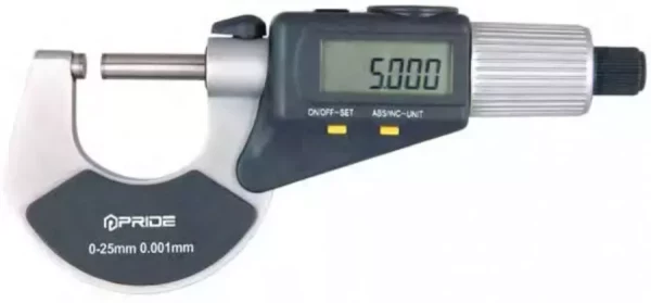 Digitální mikrometr, tvrdokovové doteky, ABS/INC stupnice